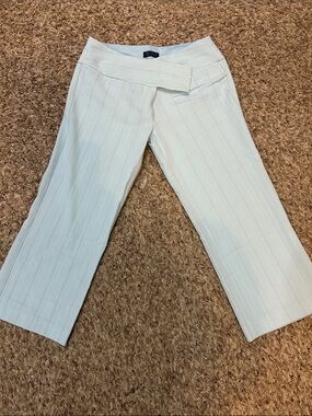 Star City Light Blue Pinstripe Cropped Dress Pants